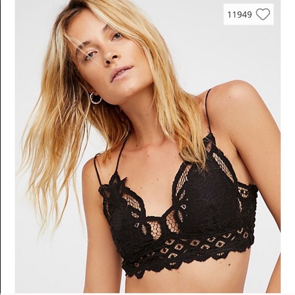 NWT Free People Bohemian Adella Bralette in Black - Picture 8 of 15